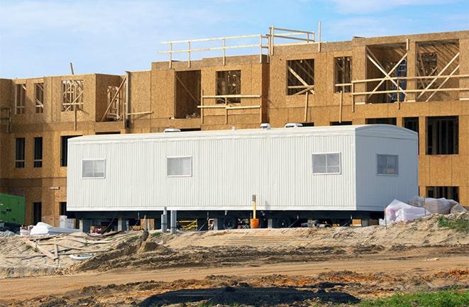 office trailers for rent at a construction site in New Baden IL